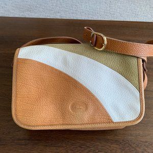 Longchamp leather tri-color putse